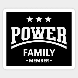 Power Family Member (Family / White) Sticker
